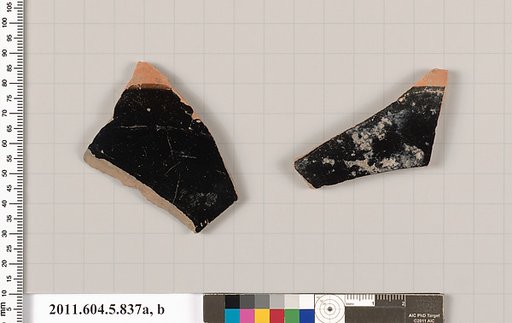 Terracotta fragments of kylikes (drinking cups)