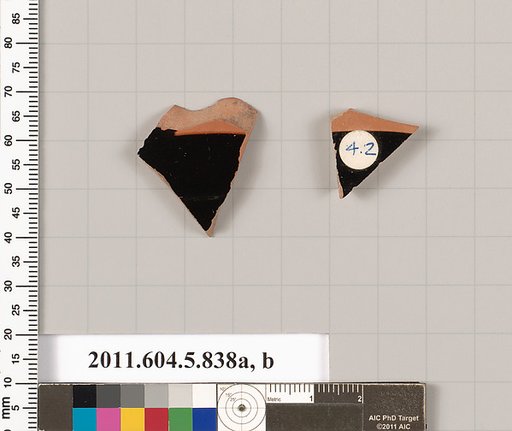 Terracotta fragments of kylikes (drinking cups)