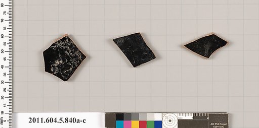 Terracotta fragments of kylikes (drinking cups)