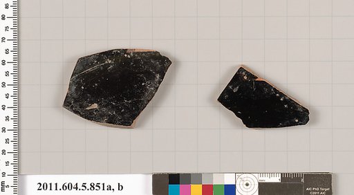 Terracotta fragments of kylikes (drinking cups)