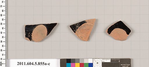 Terracotta fragments of kylikes (drinking cups)
