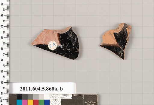 Terracotta fragments of kylikes (drinking cups)