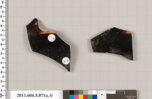 Terracotta fragments of kylikes (drinking cups)
