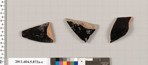 Terracotta fragments of kylikes (drinking cups)
