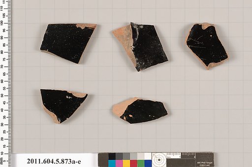 Terracotta fragments of kylikes (drinking cups)
