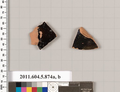 Terracotta fragments of kylikes (drinking cups)