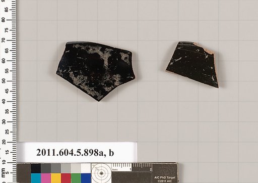 Terracotta fragments of kylikes (drinking cups)