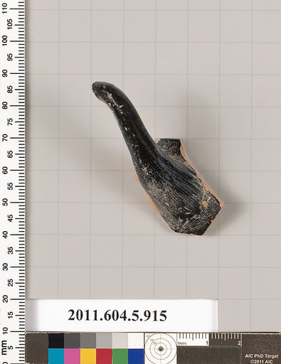 Terracotta rim fragment of a kylix (drinking cup)