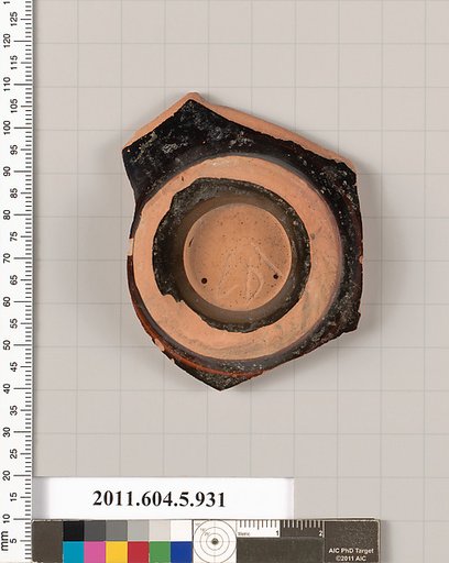 Terracotta fragment of a kylix (drinking cup)