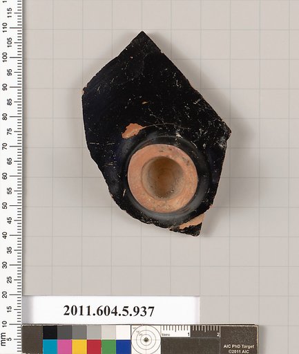 Terracotta fragment of a kylix (drinking cup)