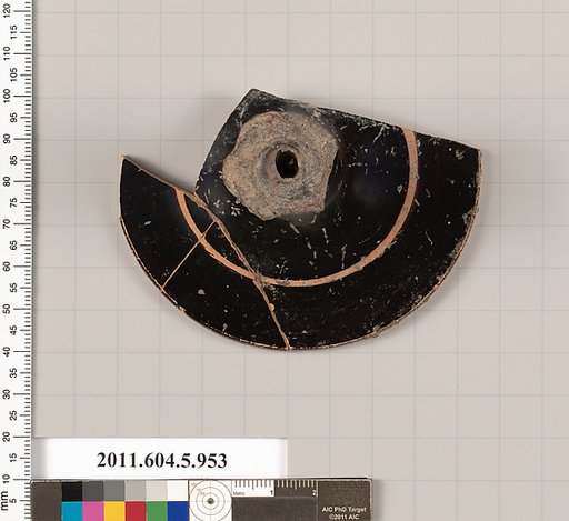 Terracotta fragment of a kylix (drinking cup)
