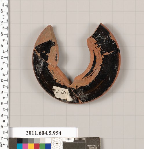 Terracotta fragment of a kylix (drinking cup)