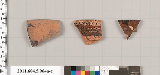 Terracotta rim fragments of kylikes (drinking cups)