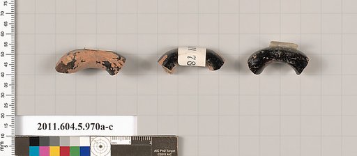 Terracotta fragments of kylikes (drinking cups)