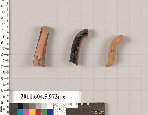 Terracotta fragments of kylikes (drinking cups)