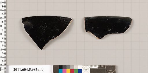 Terracotta rim fragments of kylikes (drinking cups)