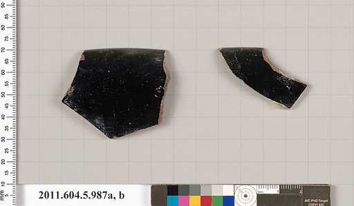 Terracotta rim fragments of kylikes (drinking cups)