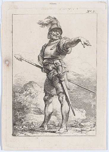 Standing Officer Holding a Lance