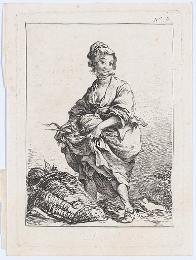 Young Woman Carrying Vegetables