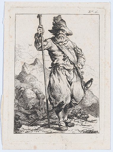 Standing Man Holding a Lance