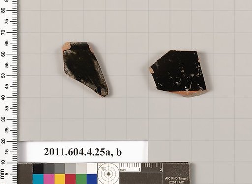 Terracotta fragments of a kylix (drinking cup)