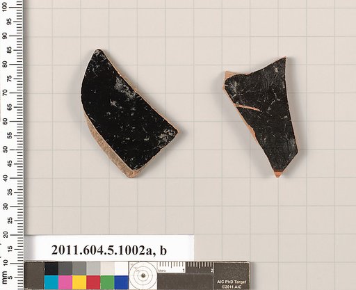 Terracotta fragments of kylikes (drinking cups)