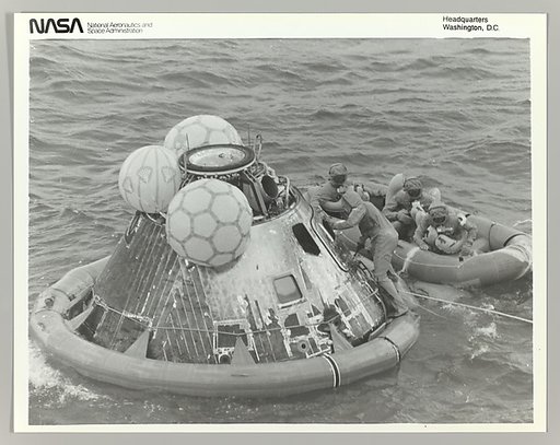 [Astronauts in Lifeboat After Apollo 11 Splashdown]