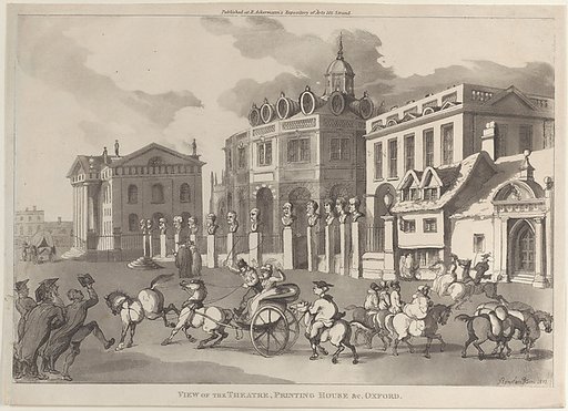 View of the Theatre, Printing House &c. Oxford