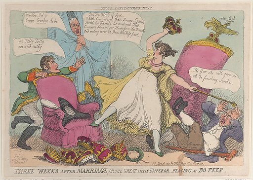 Three Weeks After Marriage, or the Great Little Emperor Playing at Bo-Peep