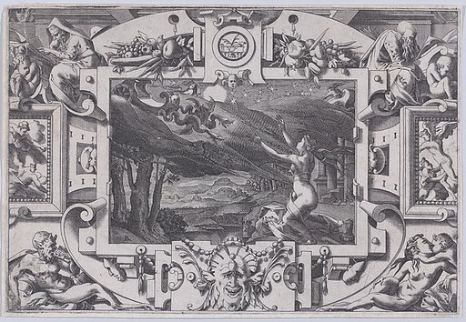 Medea and Her Chariot Drawn by Dragons (Echevellée et nue par nuit brune, en lieu désert invoque astres et lune...), from "Jason and the Golden Fleece"