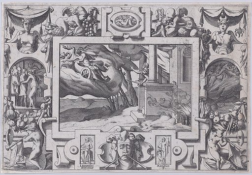 Medea Flees from Jason (L'épée au poing court Jason la poursuivre mais ne peut celle en vitesse aconsuivre...), from "Jason and the Golden Fleece"