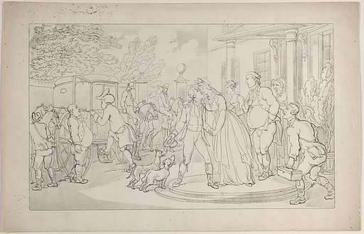 Foreign Tour: Setting Forth on His Continental Travels, The Parting from Home, from "The Dance of Life"