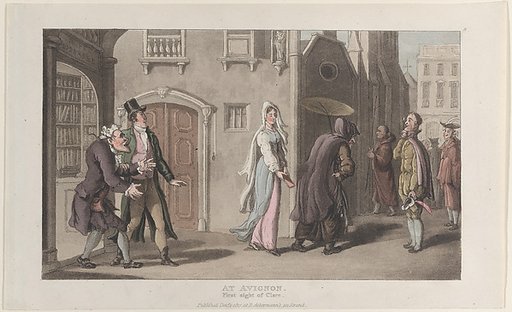 At Avignon, First Sight of Clara, from "Journal of Sentimental Travels in the Southern Provinces of France, Shortly Before the Revolution"