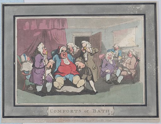 Comforts of Bath, Plate 1