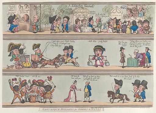 A Lilliputian Vauxhall, Grotesque Borders for Rooms & Halls