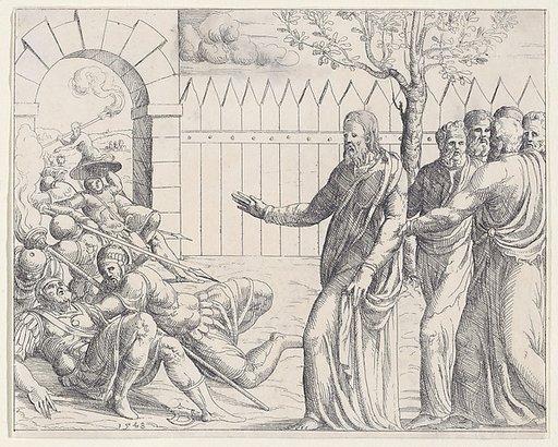 The Roman Soldiers Falling Before Christ, from Old and New Testaments