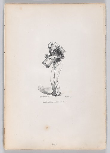 His son, who looked like him in every way ..., from "Scenes from the Private and Public Life of Animals"