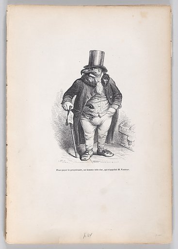 To pay the landlord, a very harsh man, whose name was M. Vautour, from "Scenes from the Private and Public Life of Animals"