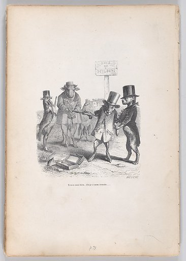 Hold on to me, I am telling my witness..., from "Scenes from the Private and Public Life of Animals"