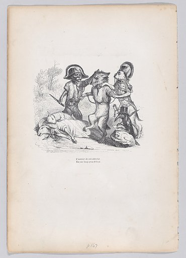 The author of this attack is a delicate little wolf, from "Scenes from the Private and Public Life of Animals"
