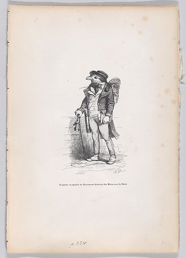 I left as the Attorney-General of Moinraux in Paris, from "Scenes from the Private and Public Life of Animals"