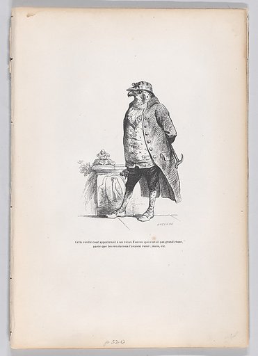 This old court apparently has an old falcon..., from "Scenes from the Private and Public Life of Animals"