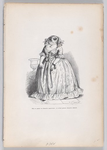 She posed herself as a superior owl, and was just a ridiculous owl, from "Scenes from the Private and Public Life of Animals"