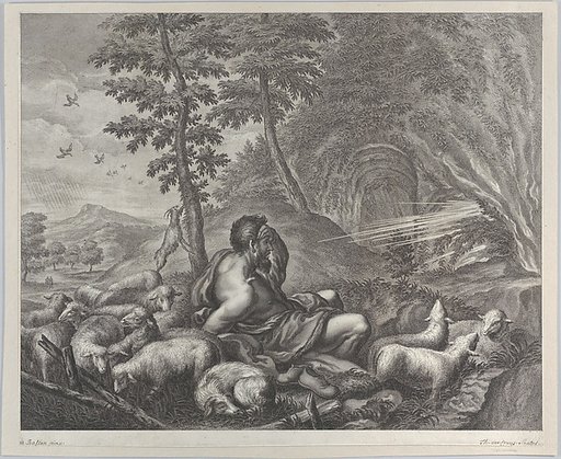 Jacob guarding Laban's flock