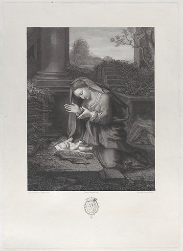 The Virgin adoring the Christ child