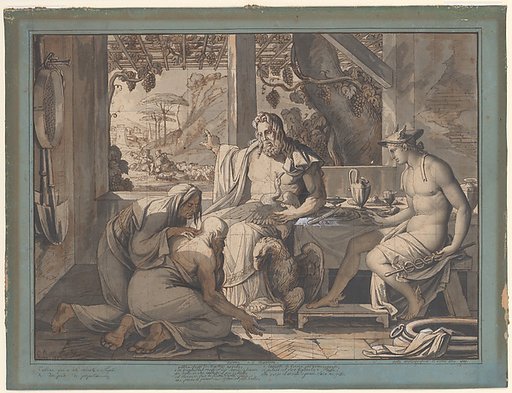 Jupiter and Mercury reveal themselves to Philemon and Baucis