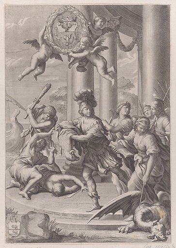 Jason carrying off the golden fleece