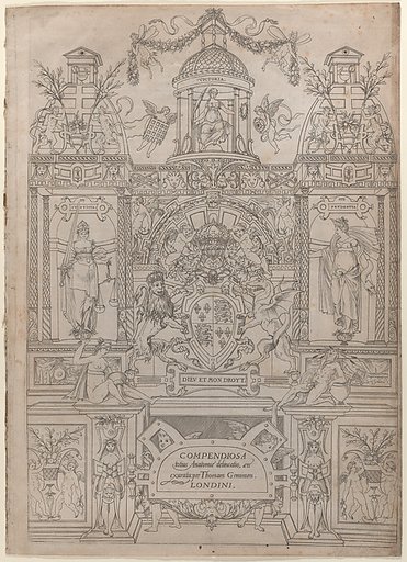 Title Page and Dedication for the "Compendiosa totius Anatomiae delineatio"