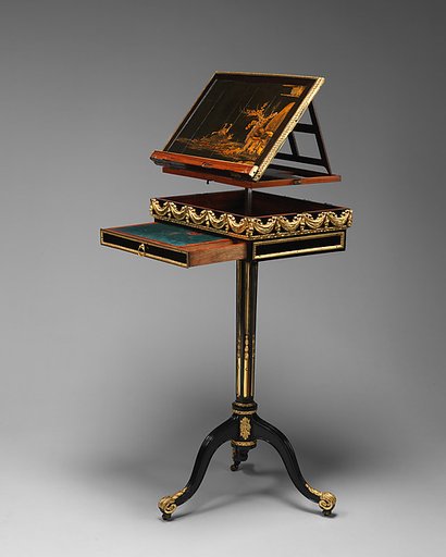 Combined work, writing, and reading table and music stand