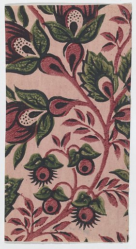 Small sheet with overall floral pattern